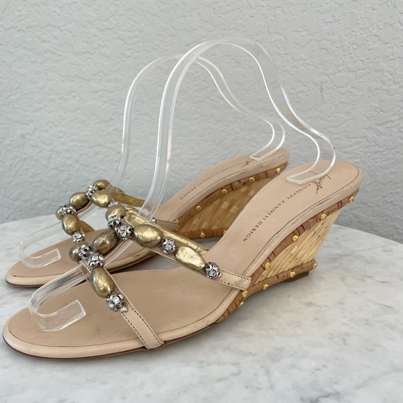 Giuseppe Zanotti Y2K Studded Wedge Sandals Size 41 - Picture 7 of 16